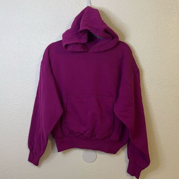 NWOT-Gap x Kanye West- YZY-double layer perfect hoodie- purple/pink-Size small - Picture 2 of 7